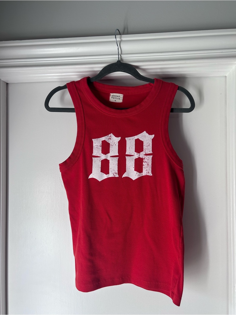 Women’s Red Tank Top with White '88' Graphic